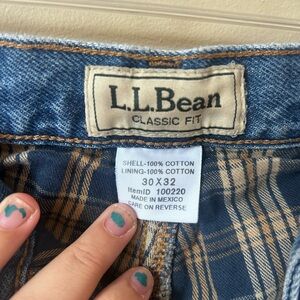 L.L. Bean Blue Denim Jeans with Brown Label